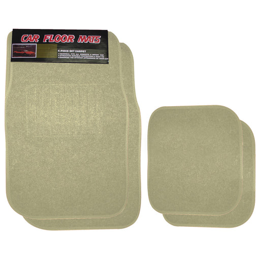 The Mean Mother 4x4 Carpet Floor Mats Beige set includes two front and two rear mats, offering premium interior protection for your vehicle.