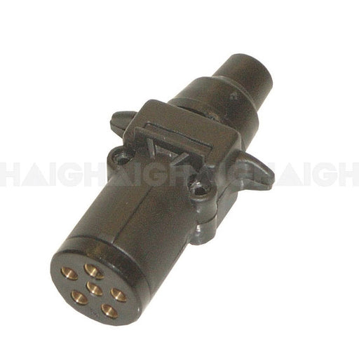 A black T-Plug 6 Pin Plastic connector by Mean Mother 4x4, designed for towing vehicle electrical connections.