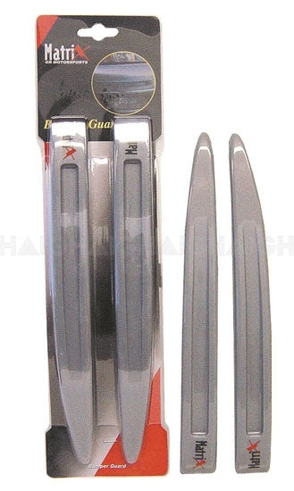 A pack of four Mean Mother 4x4 Bumper Guard Silvers—two large and two small—comes displayed on branded cardboard backing.