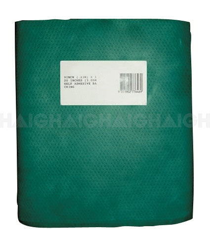 A Caravan Cover Repair Patch Green (Bcv) by Mean Mother 4x4, shown as a large roll with a white label and barcode, set against a white background.