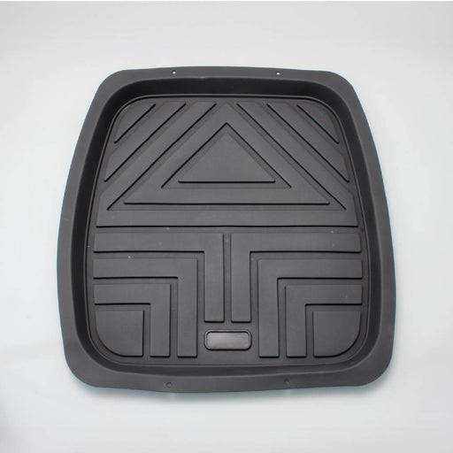 The Mean Mother 4x4 Rubber Floor Mat Rear is a black, rectangular mat with raised triangles and lines, shown against a white background.