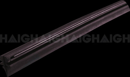 The Mean Mother 4x4 Wiper Refill 6Mm T/Rail Pk20 features a black rubber, grooved and tapered design for windshield wipers, displayed against a black background.