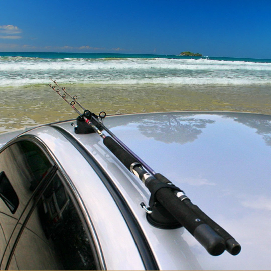 Fishing Rod Holders 2pk New & Improved Suction Mount for Vehicle Roof — MEAN MOTHER 4X4