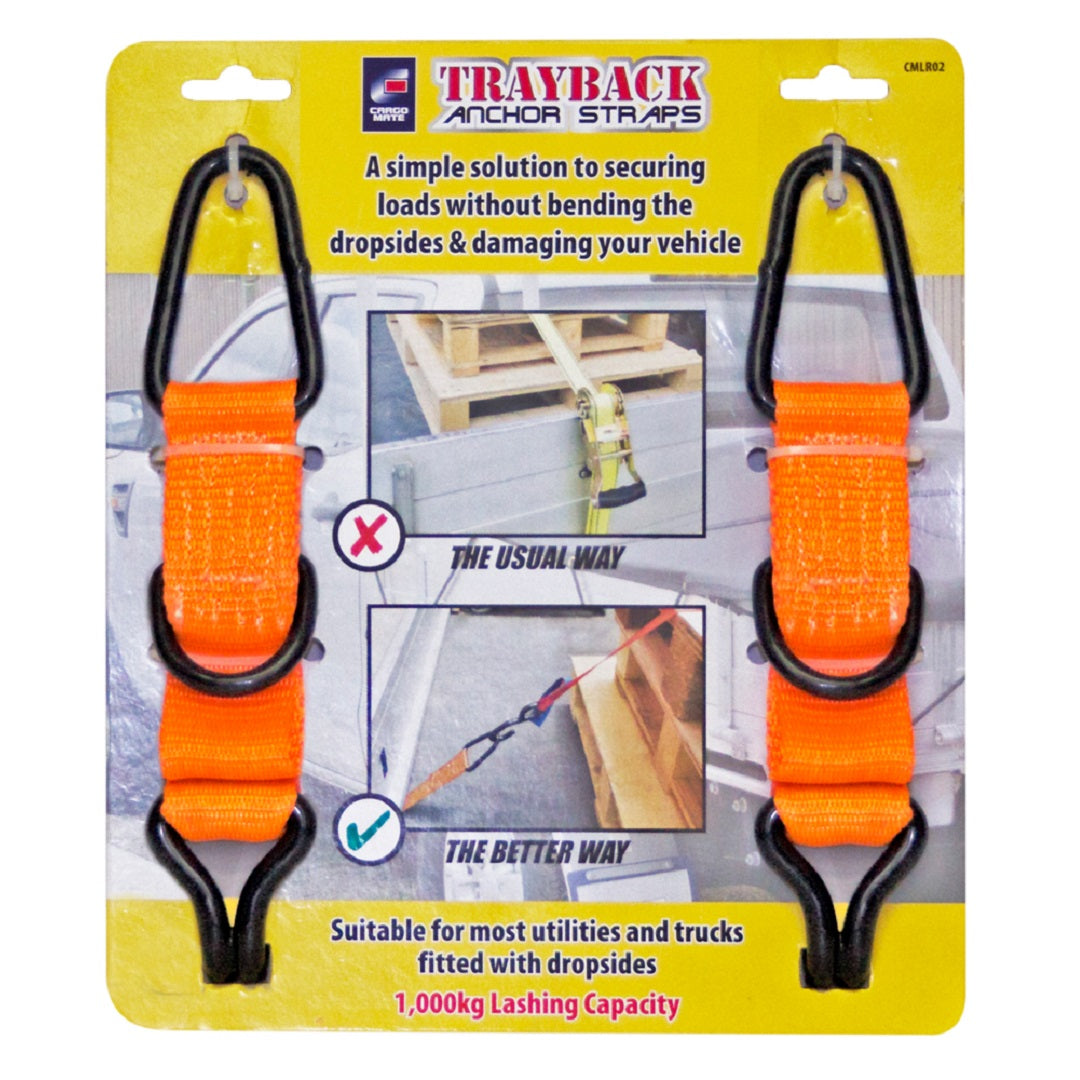 Cargo Mate Trayback Anchor Straps Large — MEAN MOTHER 4X4